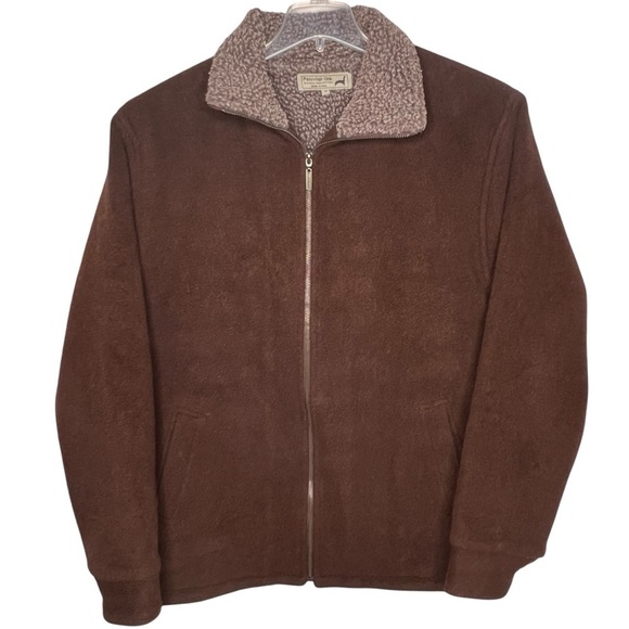 Peruvian Link Alpaca Wool Lined Zip Up Barn Jacket Coat Size M Sherpa Fleece - Picture 2 of 16